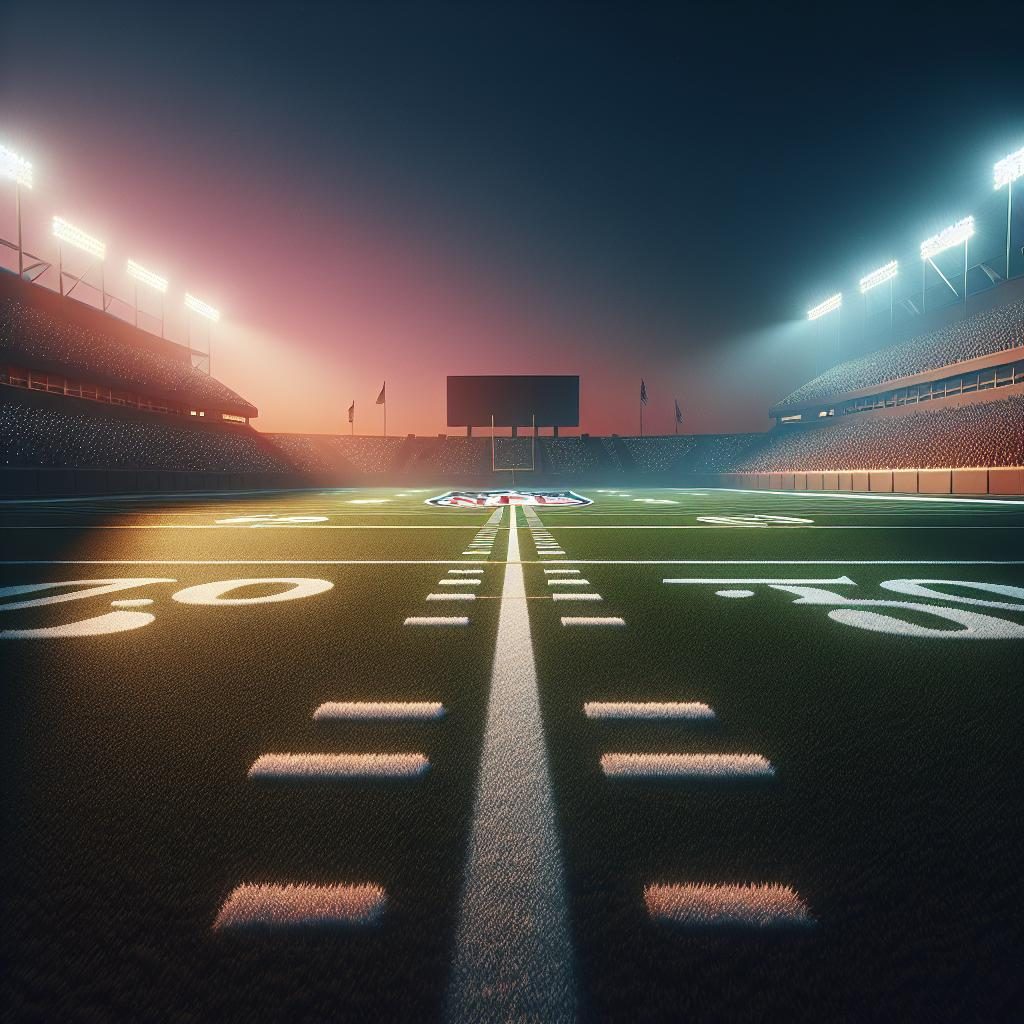 "Football Field at Dusk"