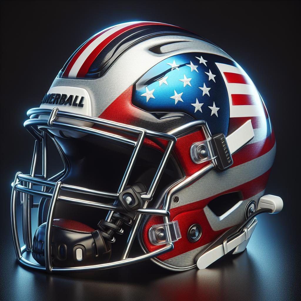Football helmet close-up