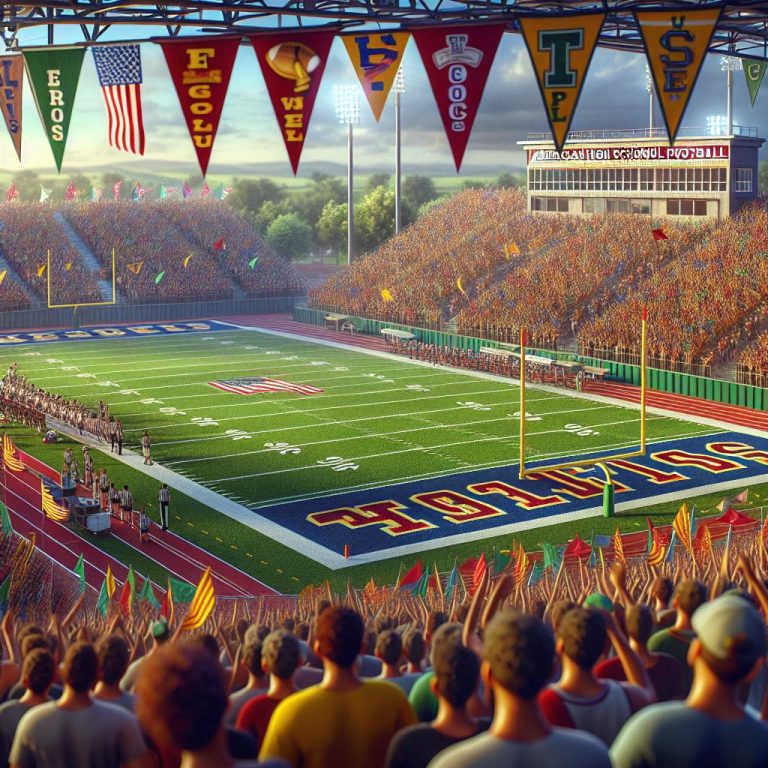 Cheerful Football Stadium Atmosphere