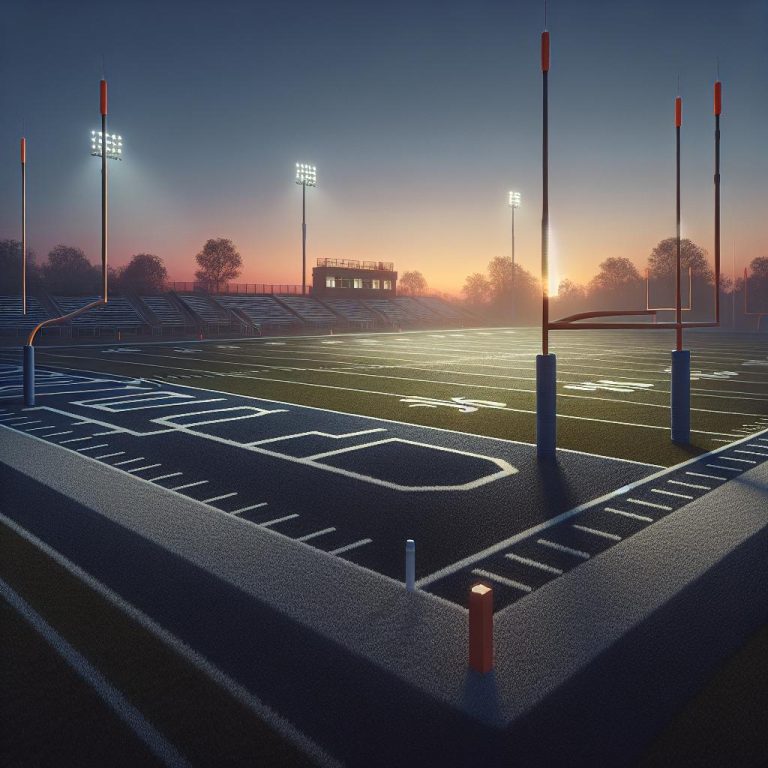 Football Field at Dusk