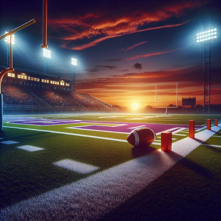 Football Field at Dusk