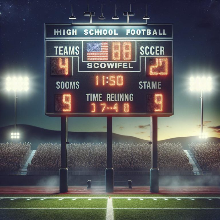 Football scoreboard graphic