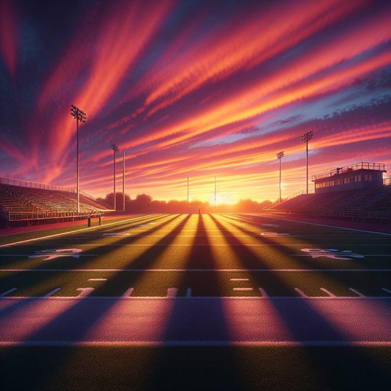 Football Field Sunset
