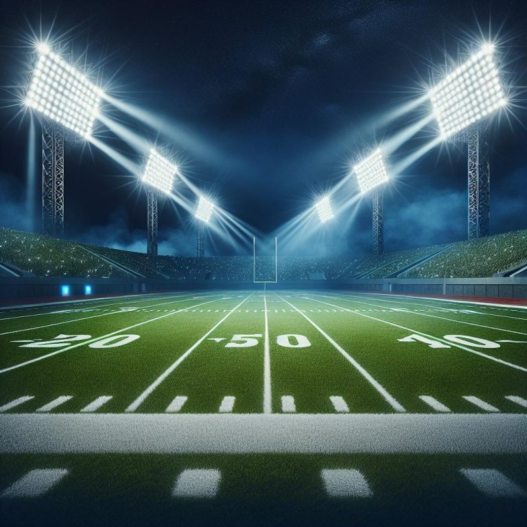 "Football Field Under Lights"