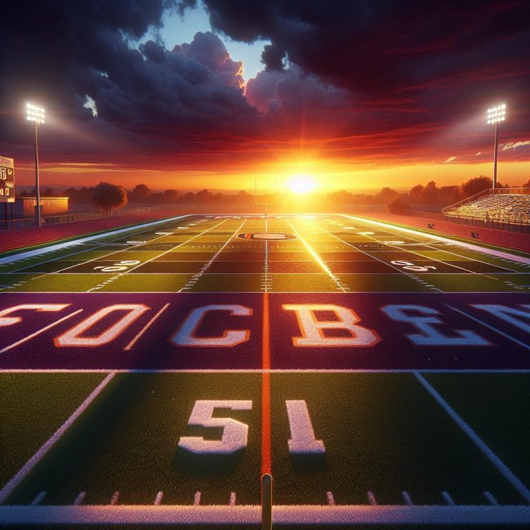 Football Field Sunset