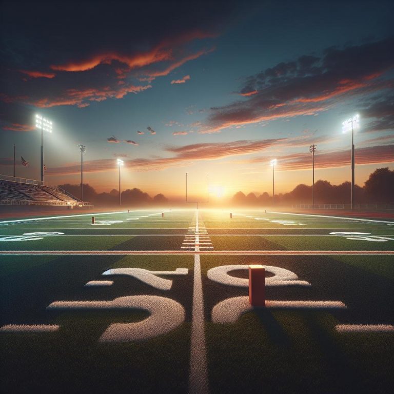 Football Field at Dusk