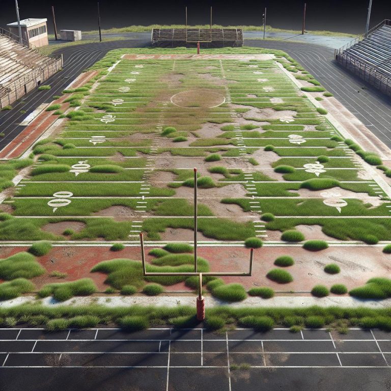 "Damaged Football Field"