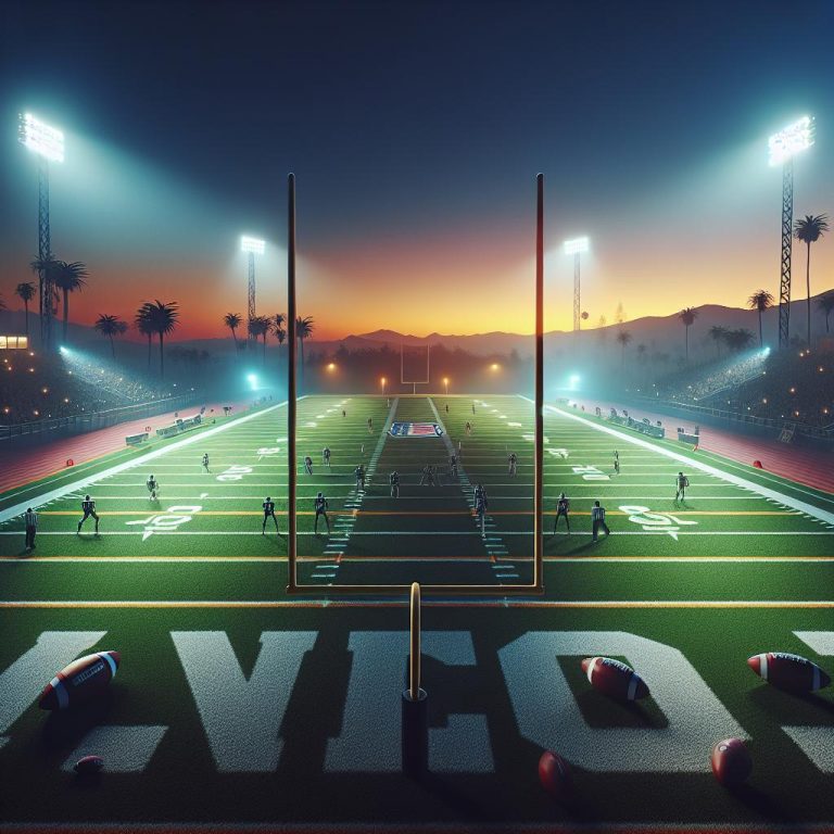 Football Field at Dusk
