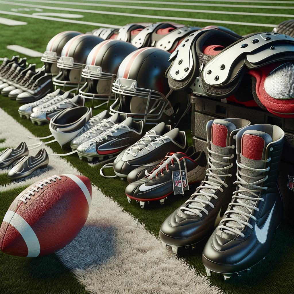 Sports gear on sidelines