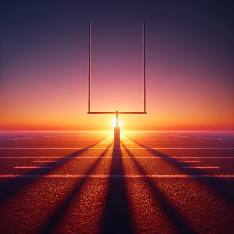 Football Goalpost Sunset