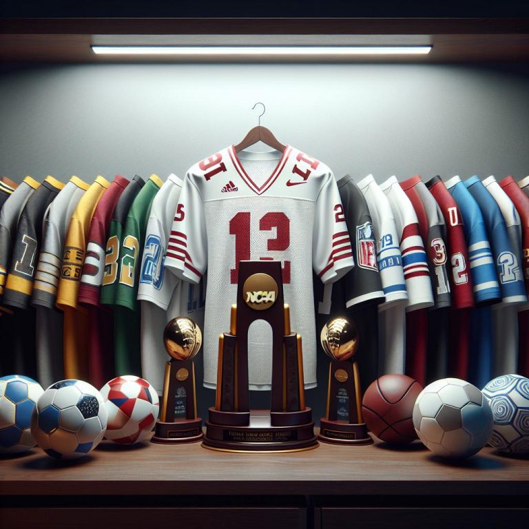 "Team Jerseys and Trophies"