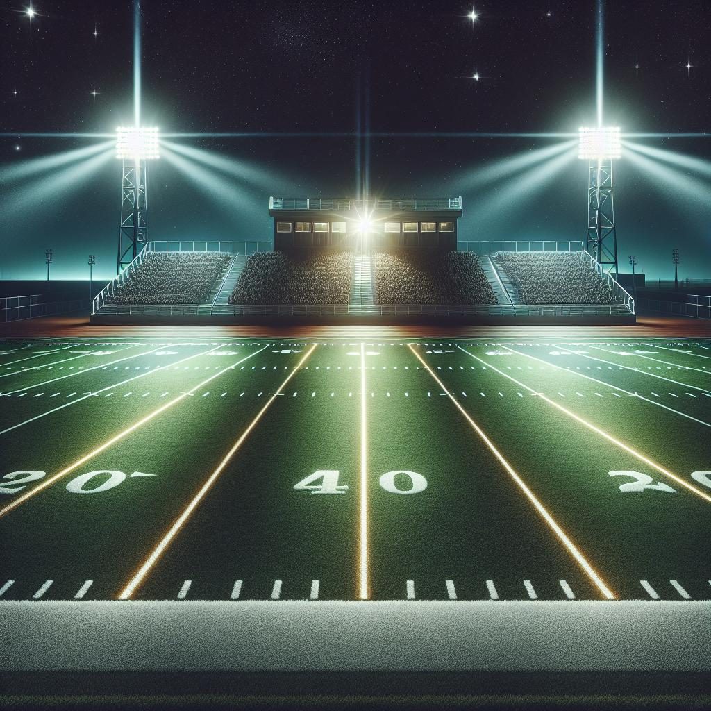 Football Field Under Lights