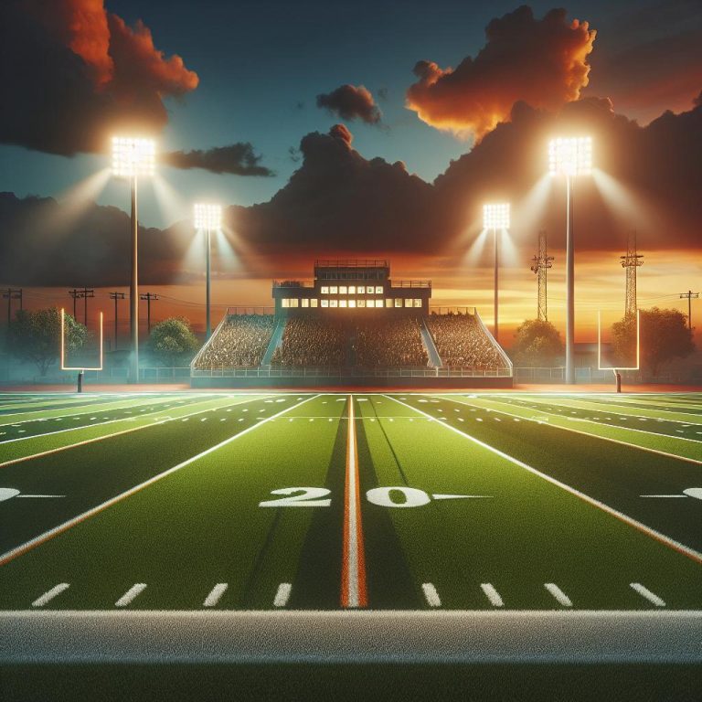 Football Field Evening Lights