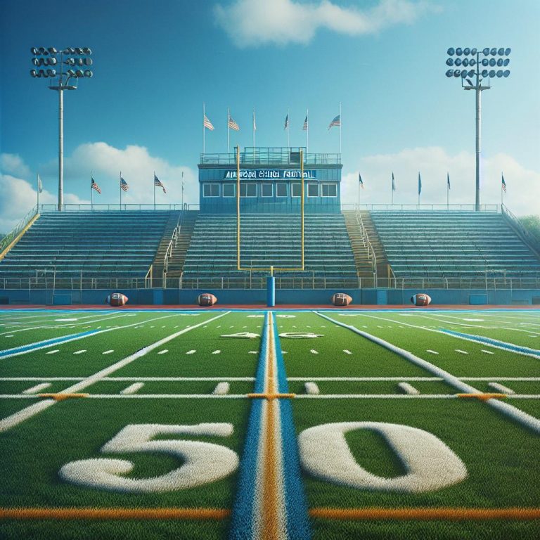 Empty football field