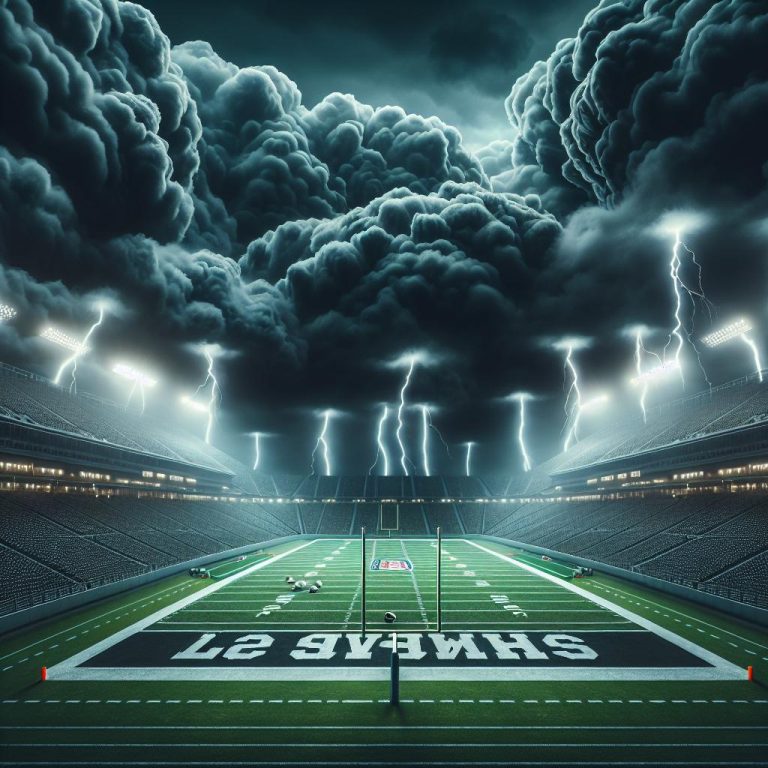Football Field Storm Clouds