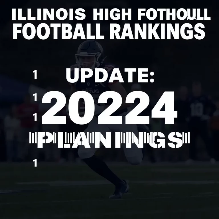 Illinois High School Football Rankings Update: 2024 Playoffs Incoming