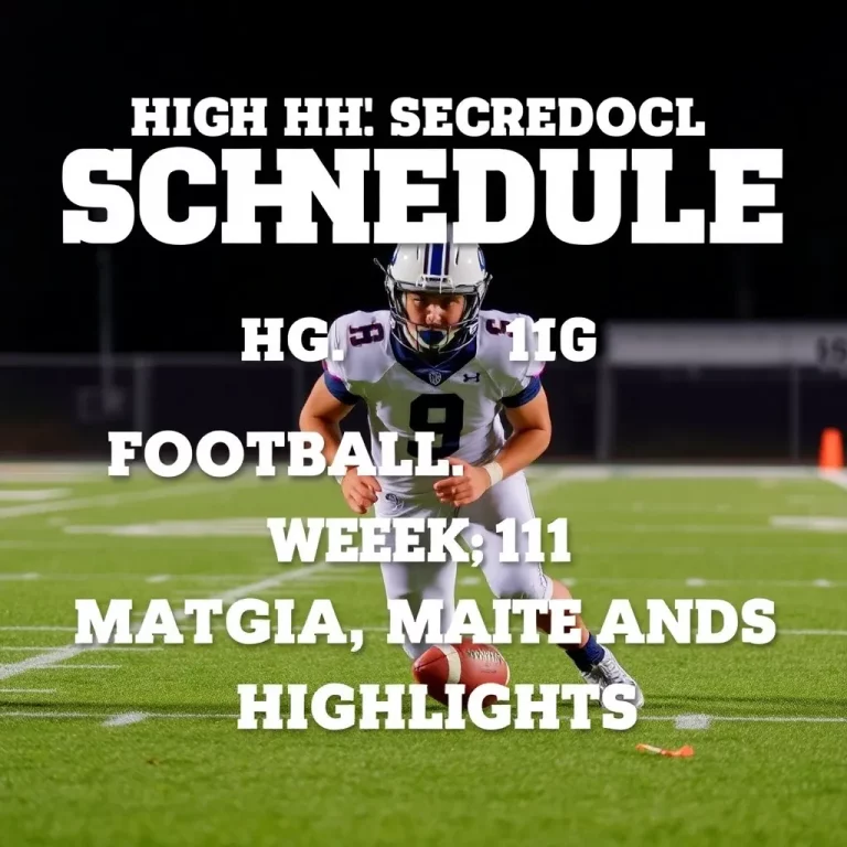 Connecticut High School Football Schedule: Week 11 Matchups and Highlights