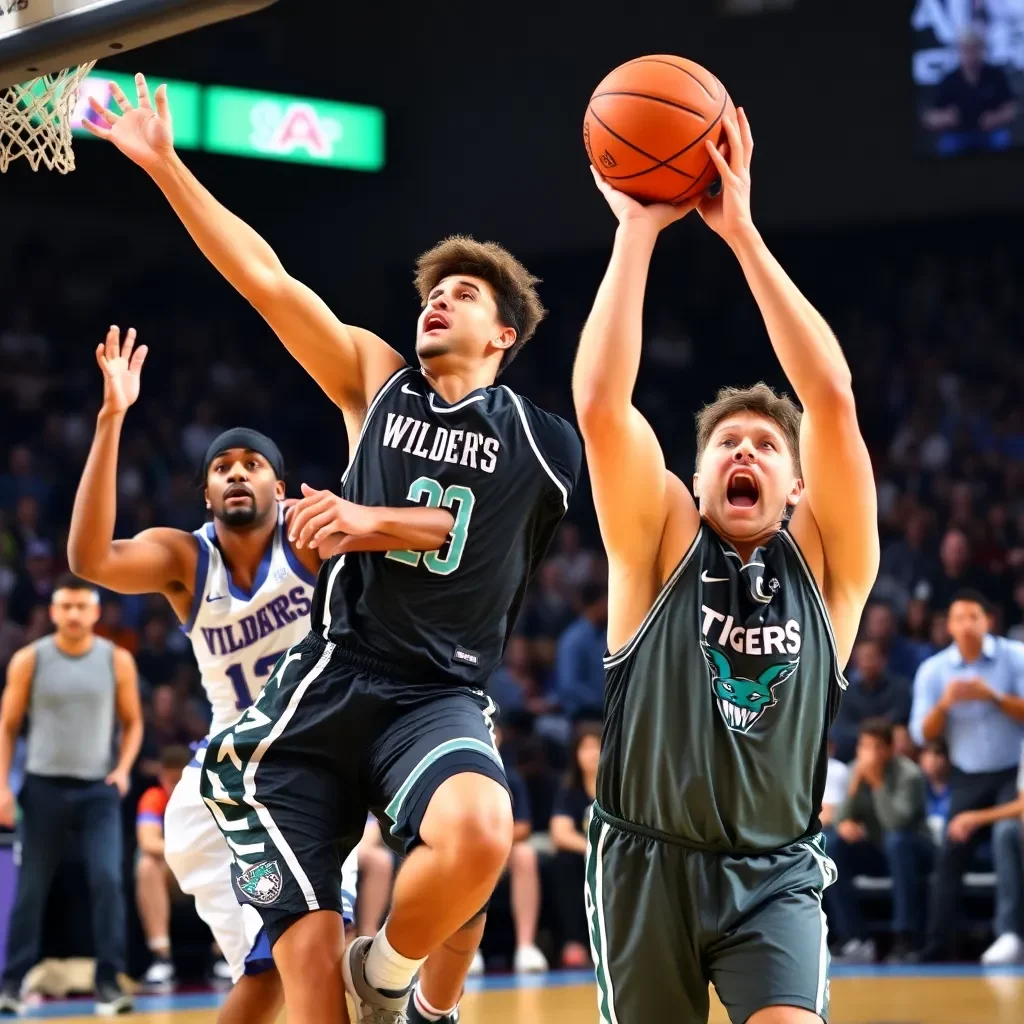College Basketball Showdown: Wildcats Edge Eagles, Tigers Triumph Over Sharks
