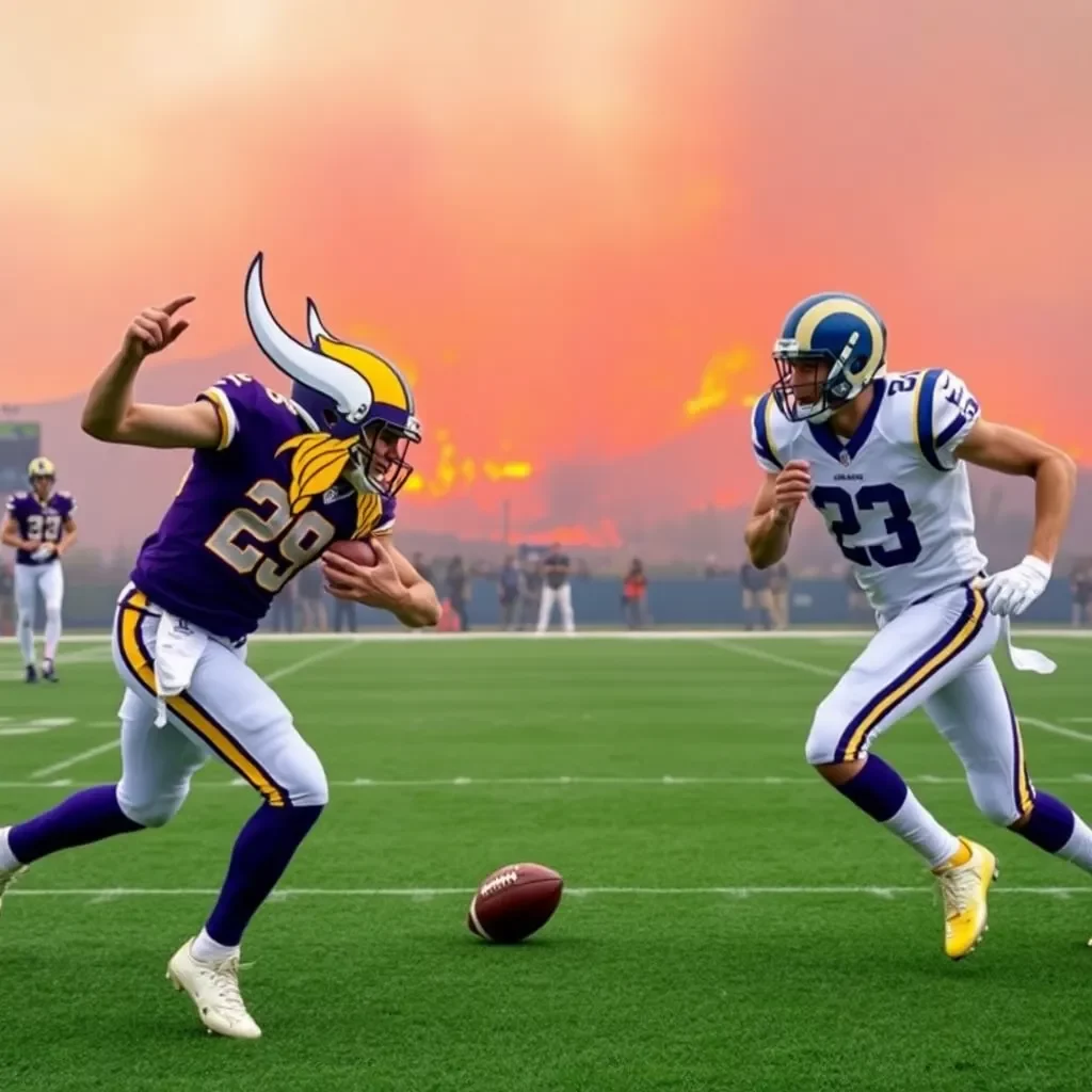 Minnesota Vikings vs. Los Angeles Rams Wild Card Game Moves to Arizona Amid Southern California Wildfires