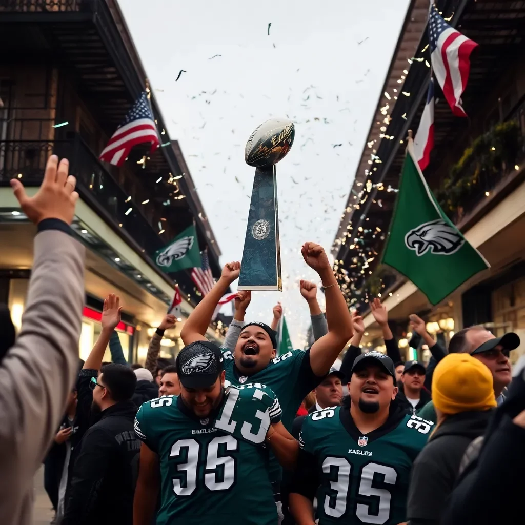 New Orleans Celebrates Eagles' Super Bowl Victory