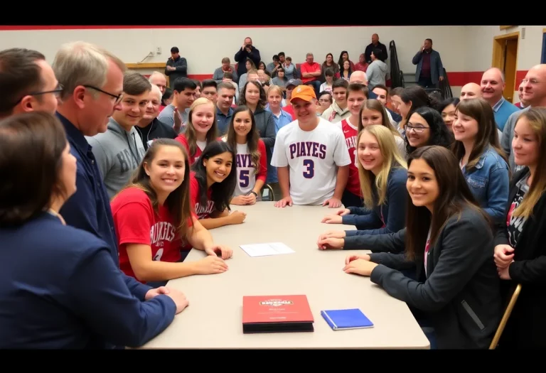 Signing ceremony for track athlete Bella Winther