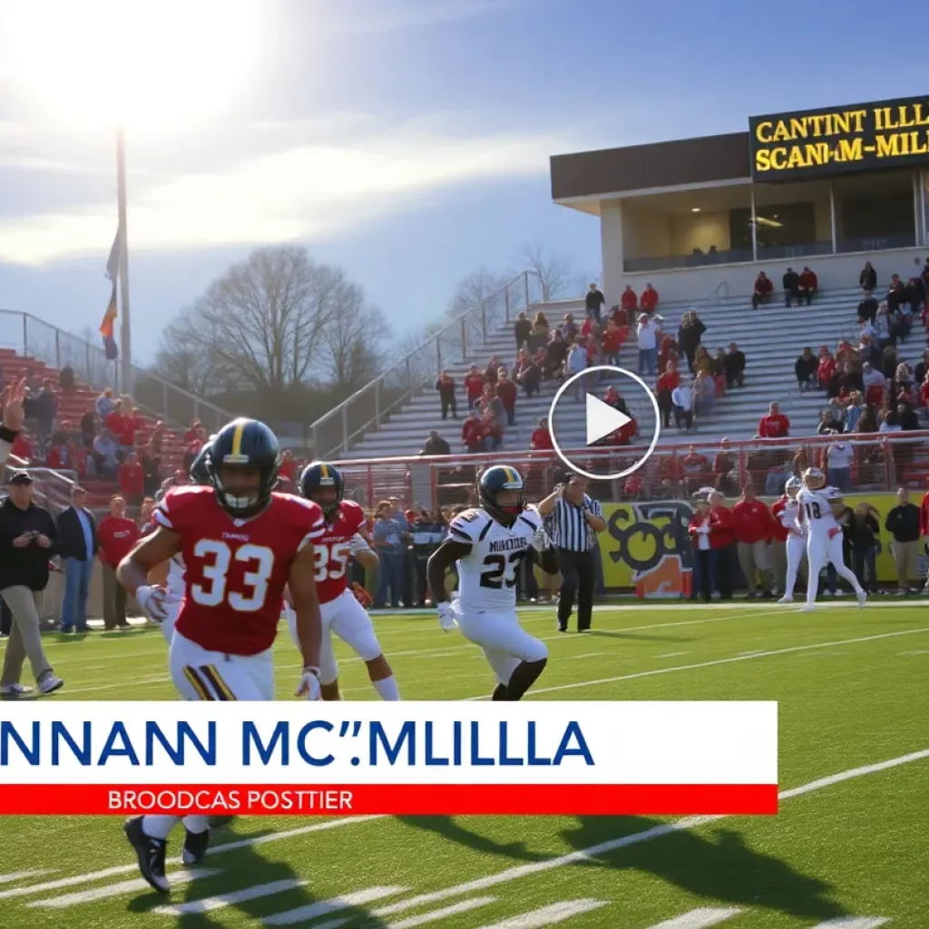 Canon-McMillan High School football game in action