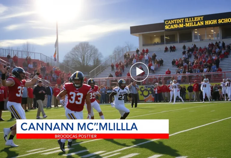 Canon-McMillan High School football game in action