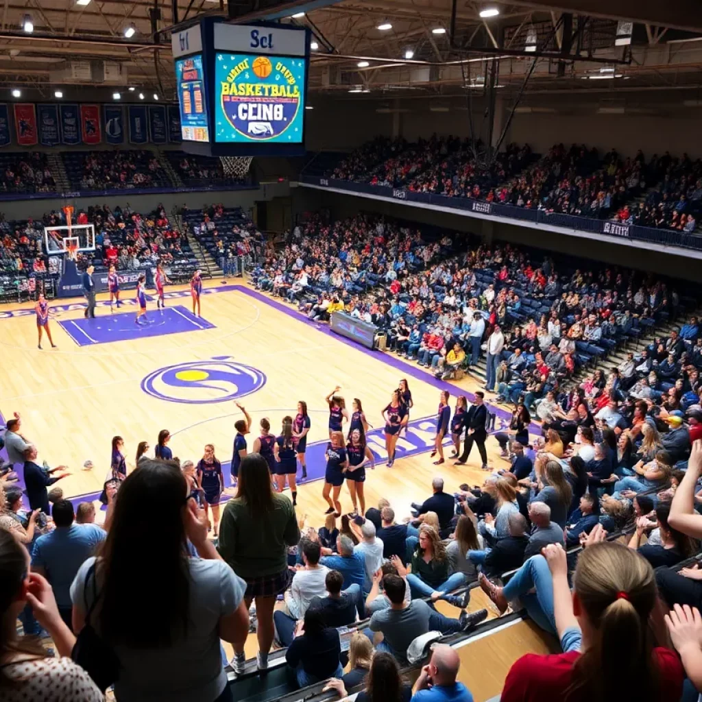 Excited fans at the CIF Girls Basketball Semifinals