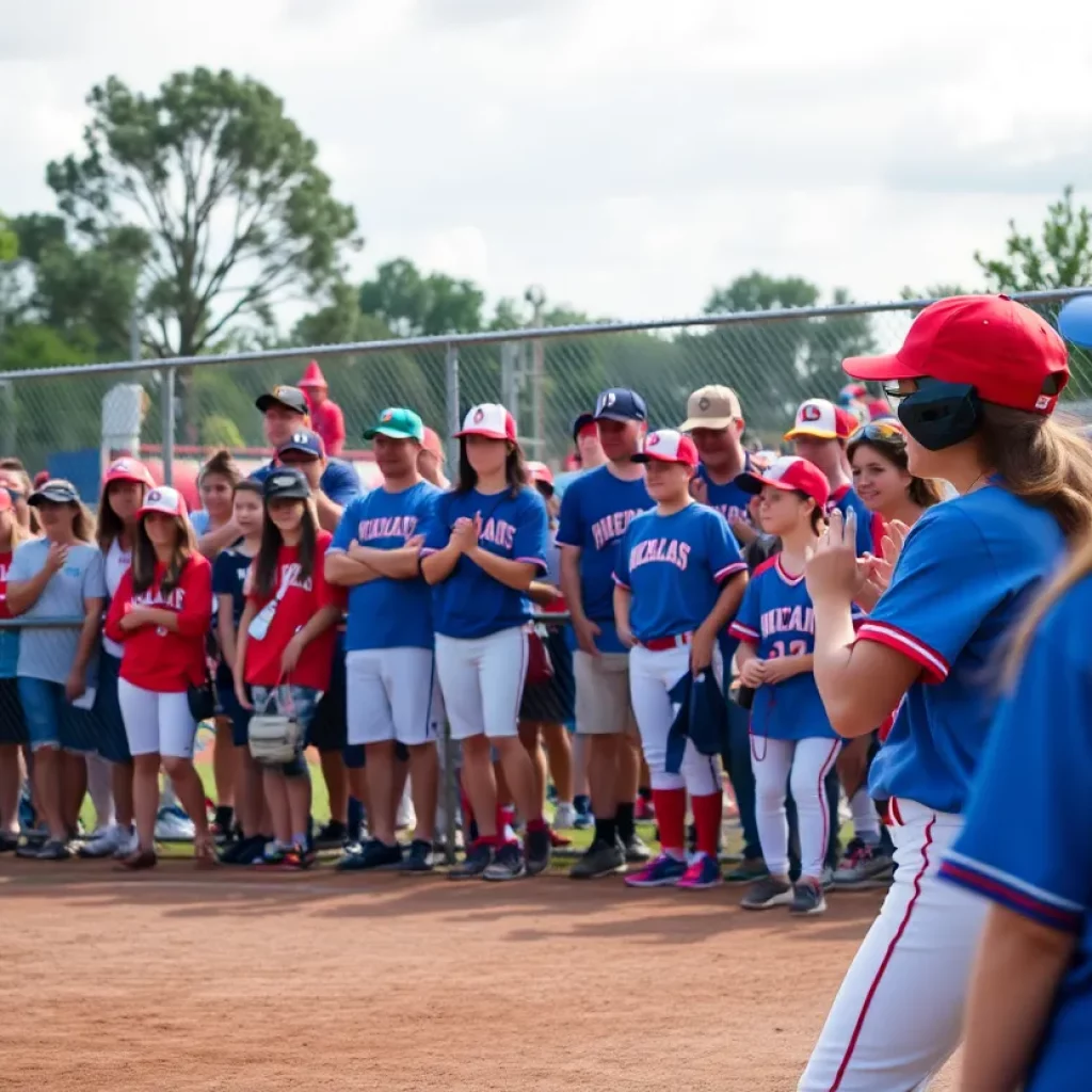 High school baseball and softball teams playing in Gainesville