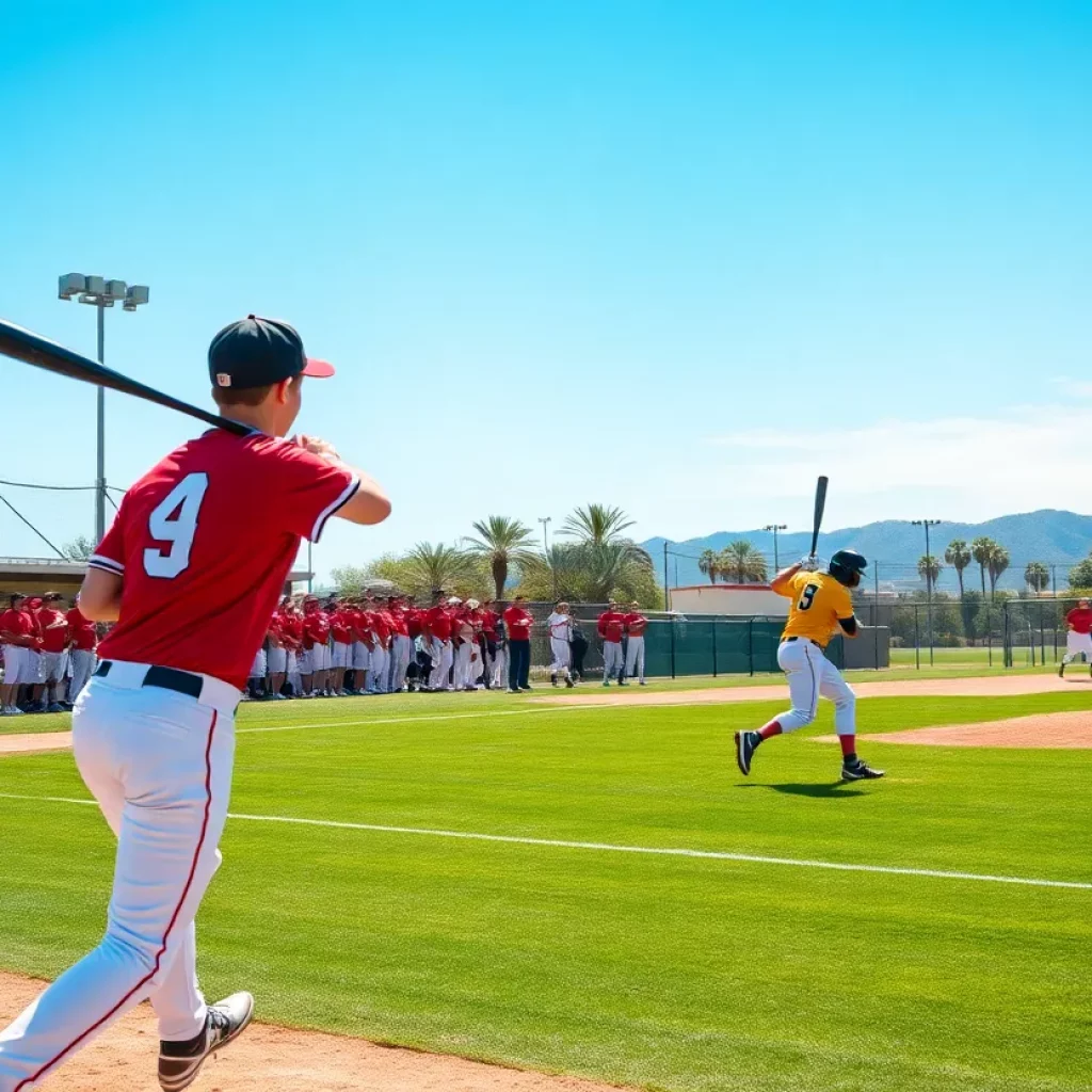 High school baseball players competing in Arizona