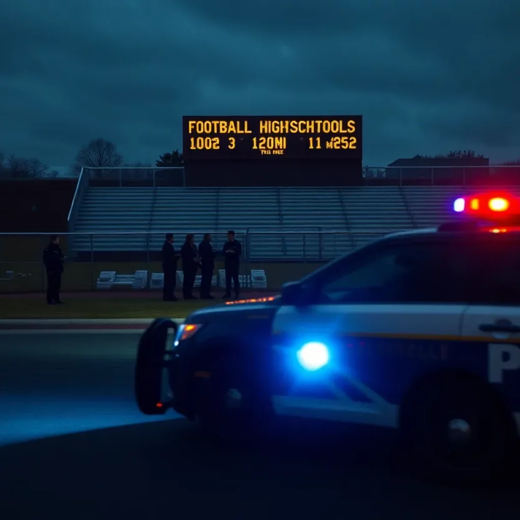 Police presence at high school football field