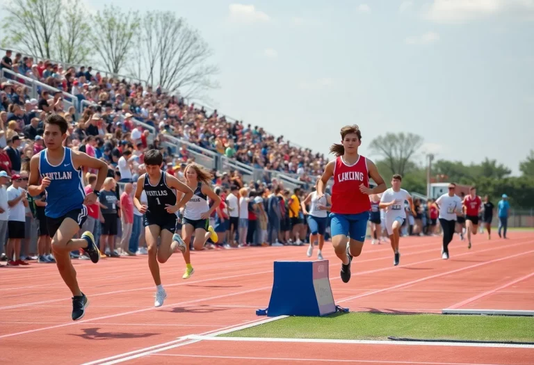 High school athletes competing in track and field in Memphis.