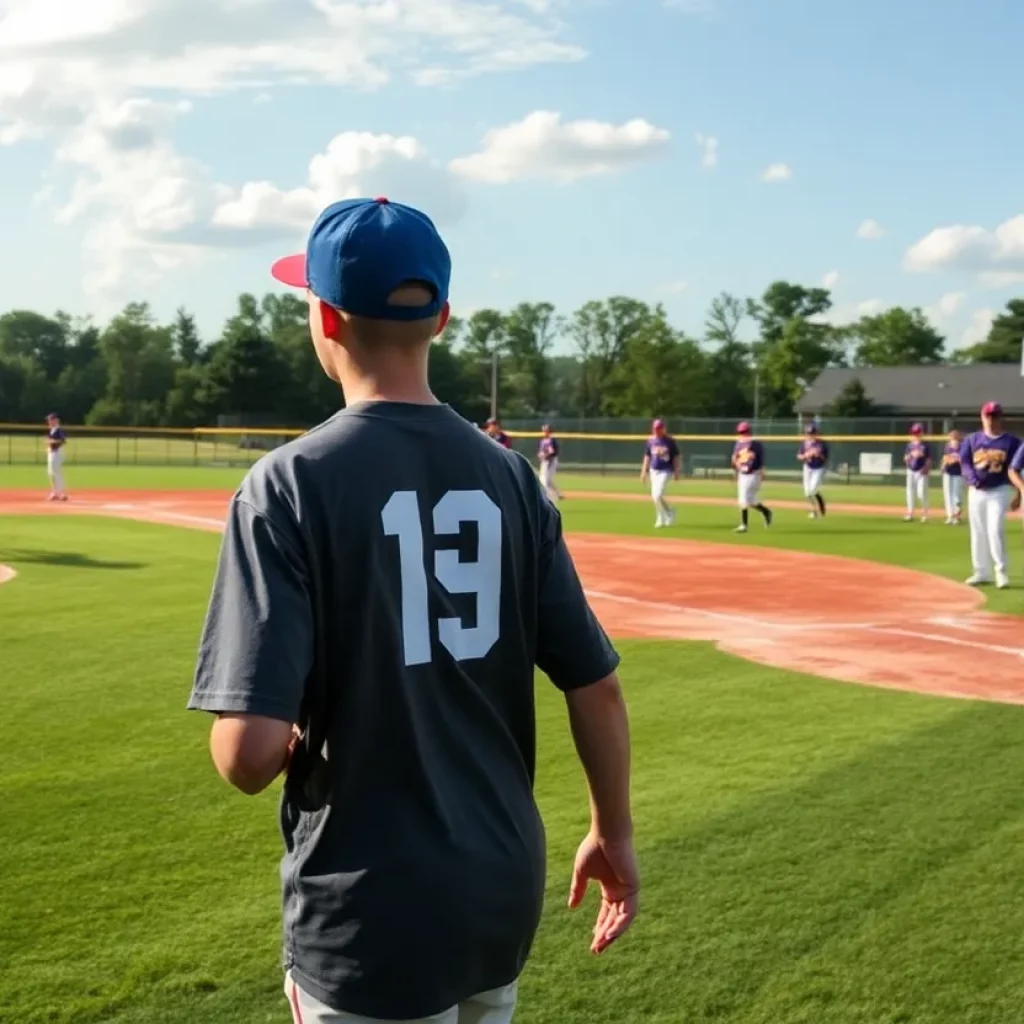 Young athletes practicing baseball on a sunny field in Mississippi