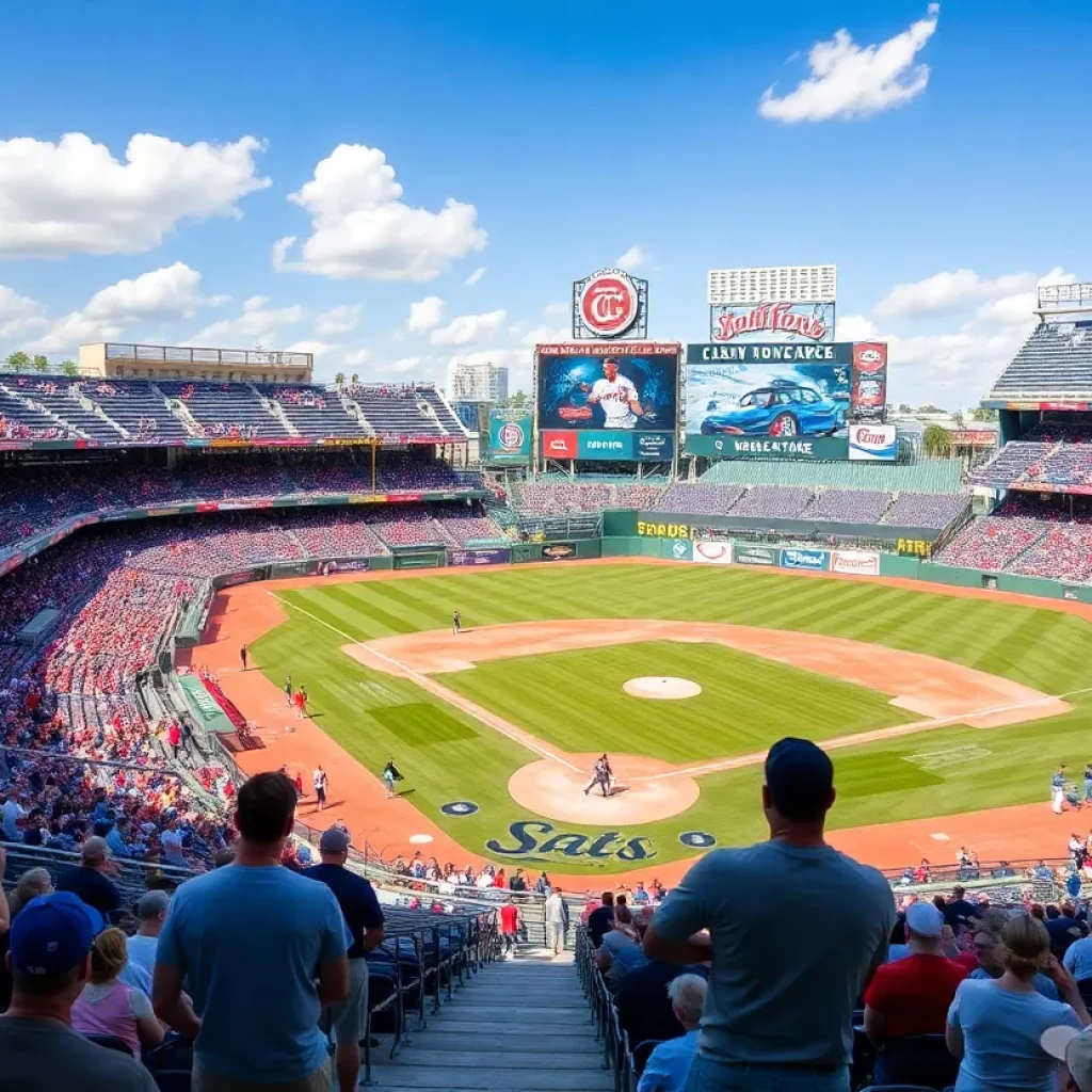 Fans enjoying Spring Training baseball in Florida