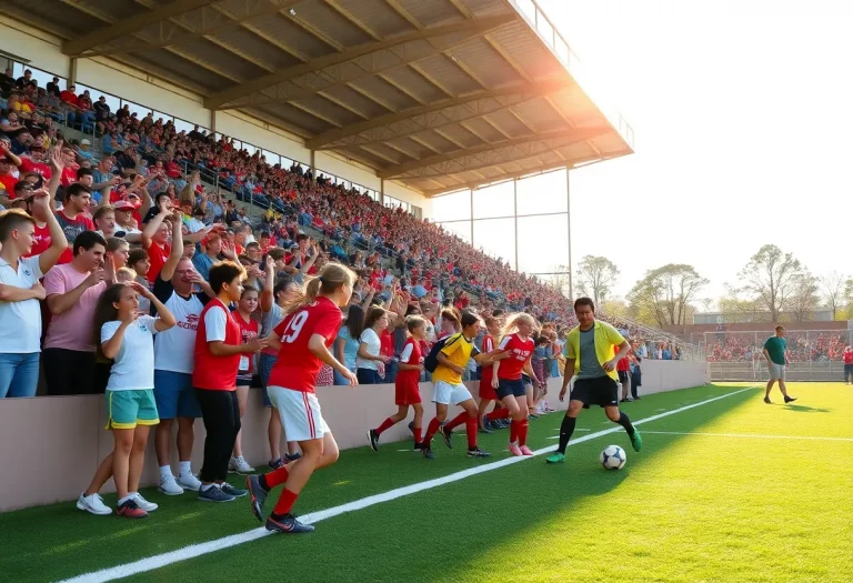 St. Joseph High School soccer team competing in a match