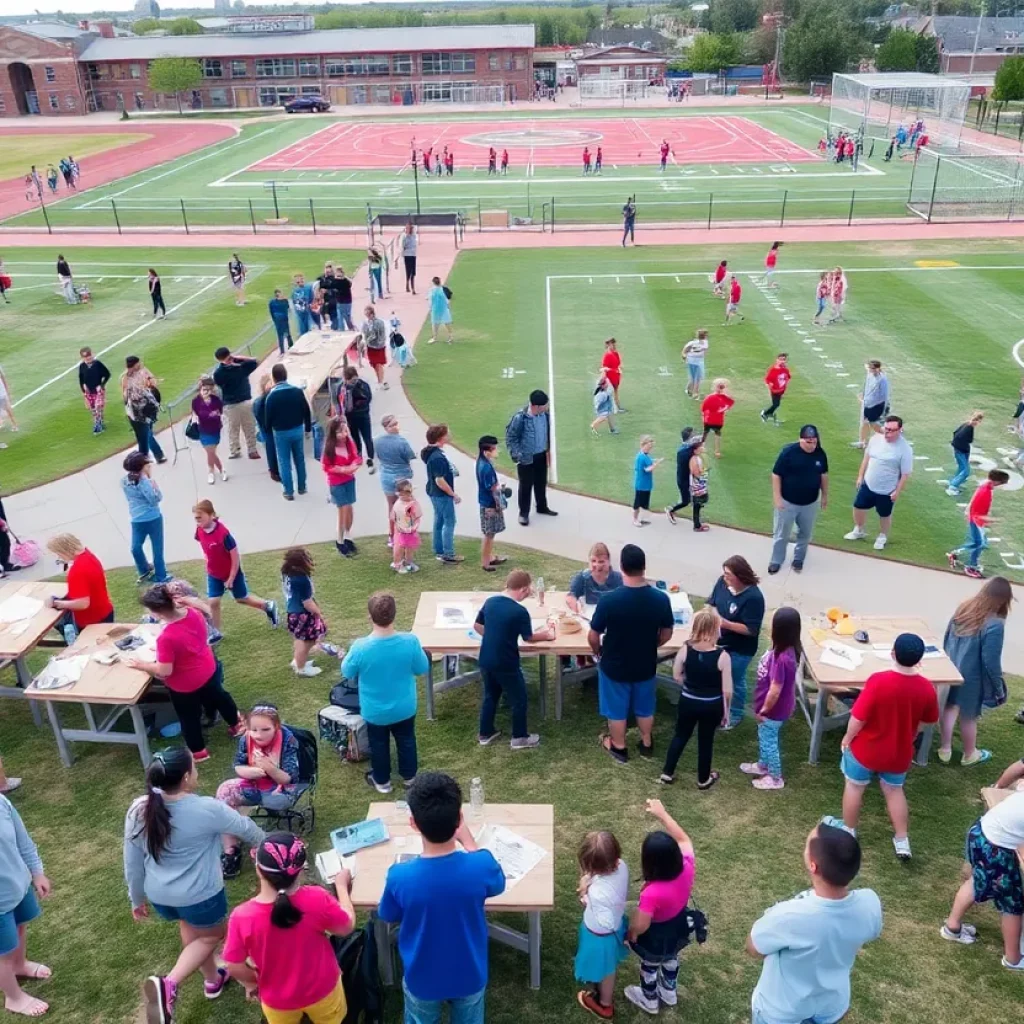 Students engaged in educational activities in Texas
