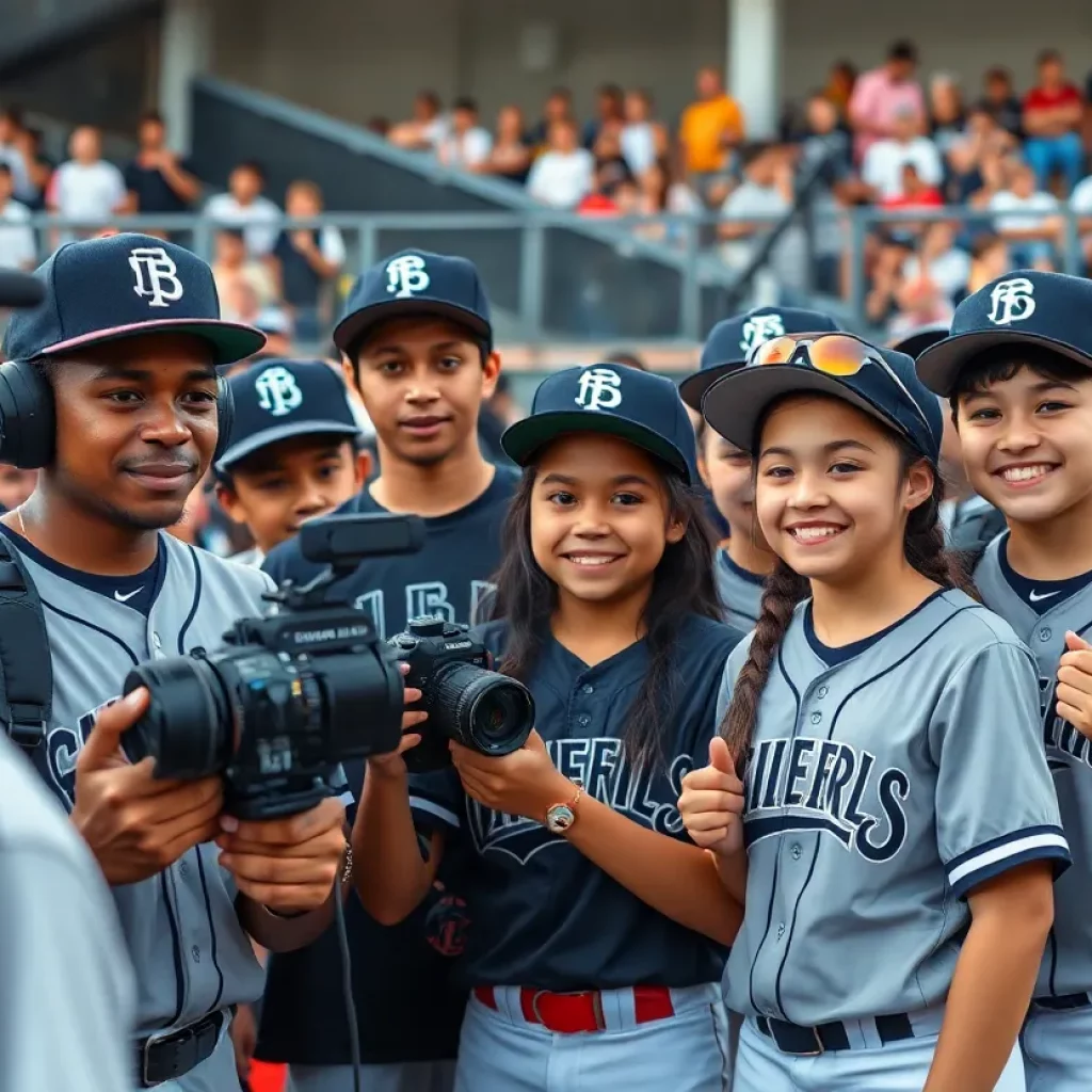 Group of student-athletes participating in VYPE Media Days
