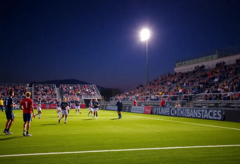Yuma high school soccer players in action during a match