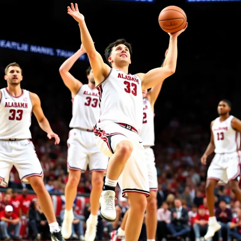 Alabama Crimson Tide Shatter NCAA Three-Point Record in Sweet 16 Showdown Against BYU