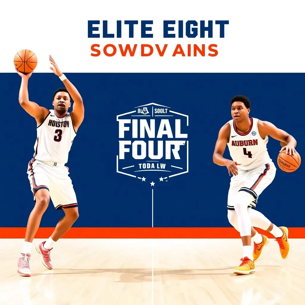 Elite Eight Showdowns: Houston and Auburn Seek Final Four Glory Today
