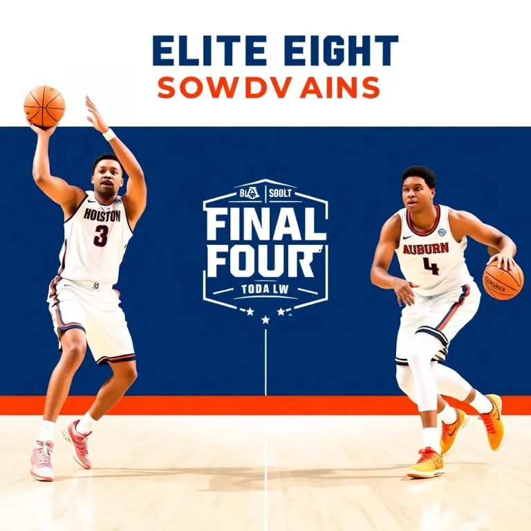 Elite Eight Showdowns: Houston and Auburn Seek Final Four Glory Today