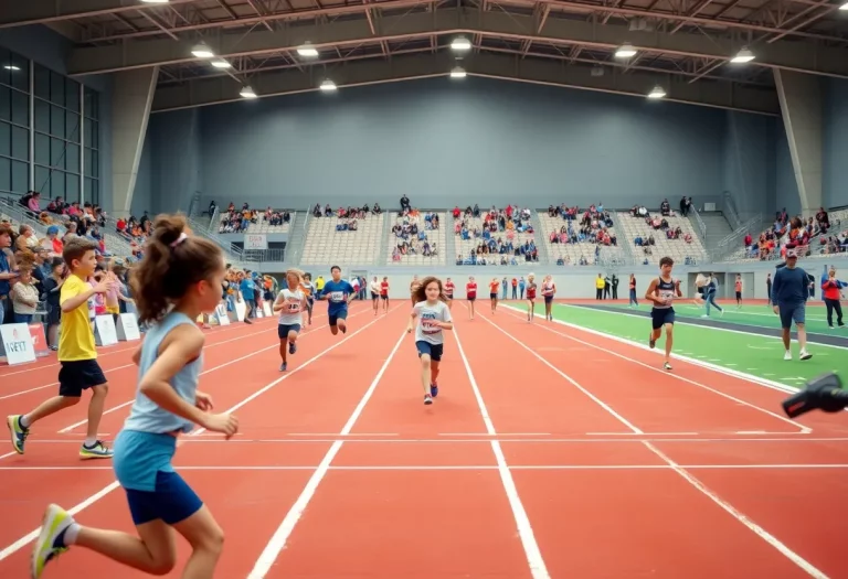 Athletes competing in the 2025 adidas Indoor Track Nationals