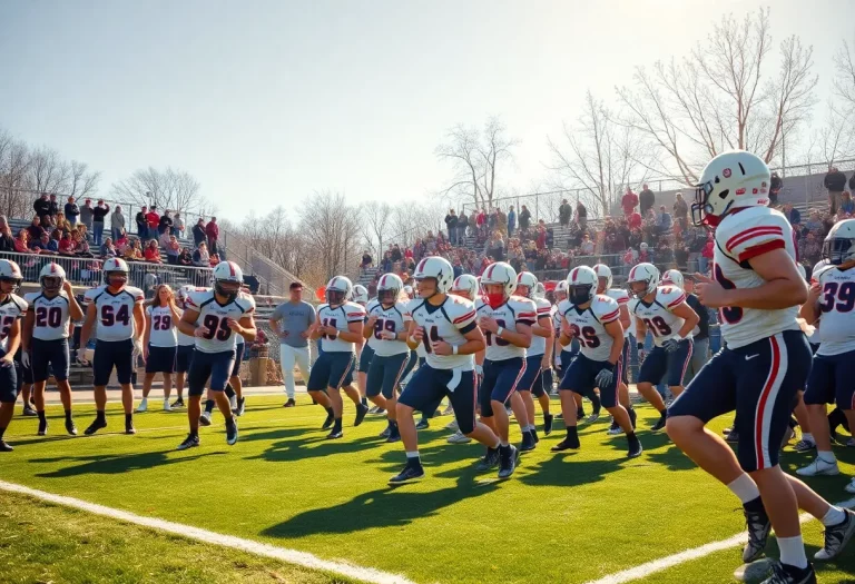 Amador Valley Dons football team practicing in Pleasanton