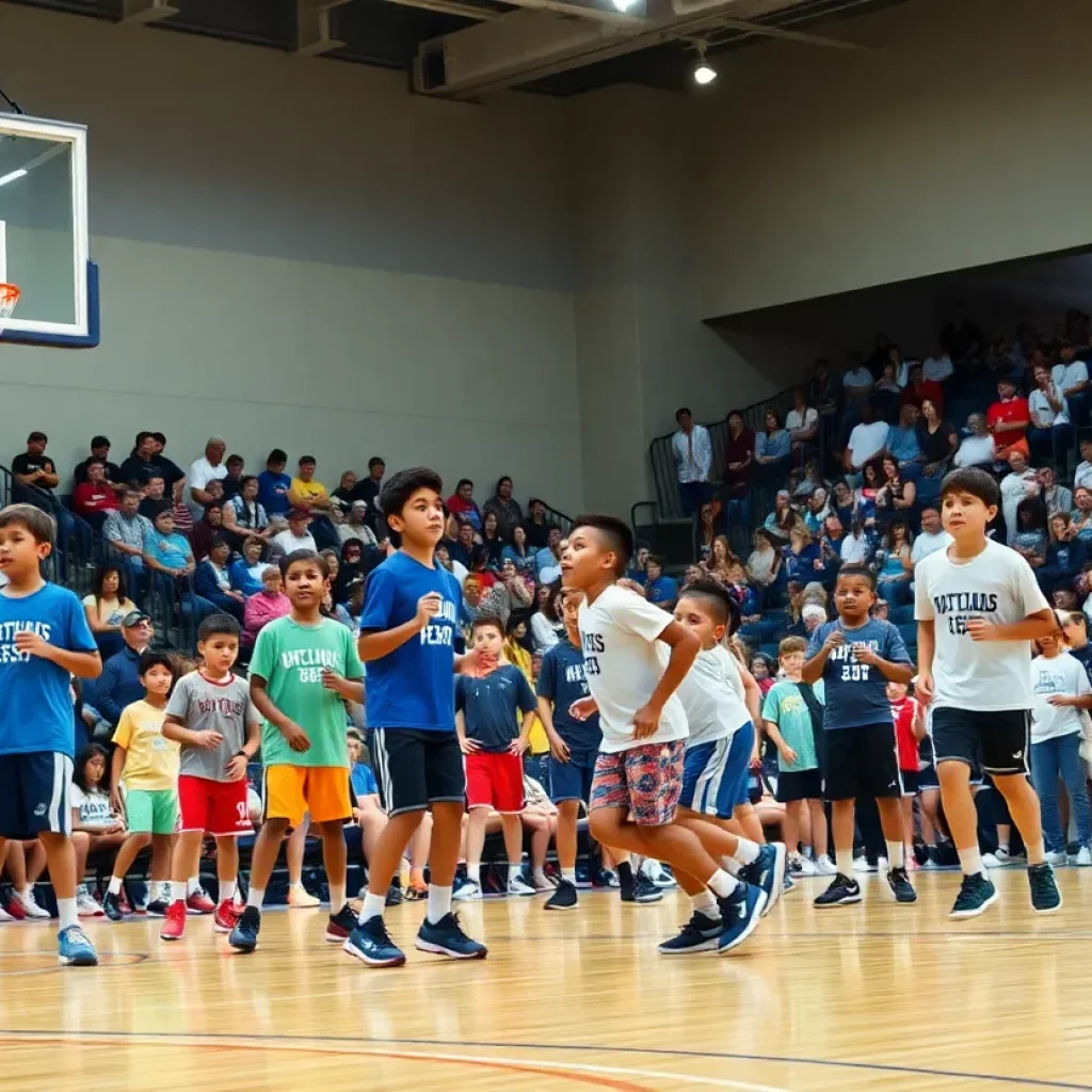 Young basketball players practicing on a court as excitement builds for player rankings