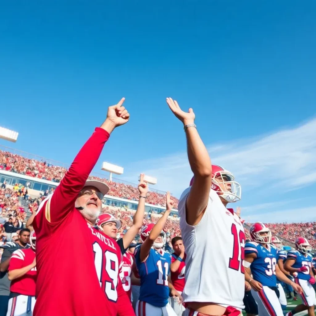 Exciting football game at Brunswick School with fans and players