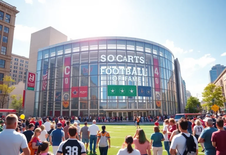 Rendering of the renovated Canton Football Hall of Fame