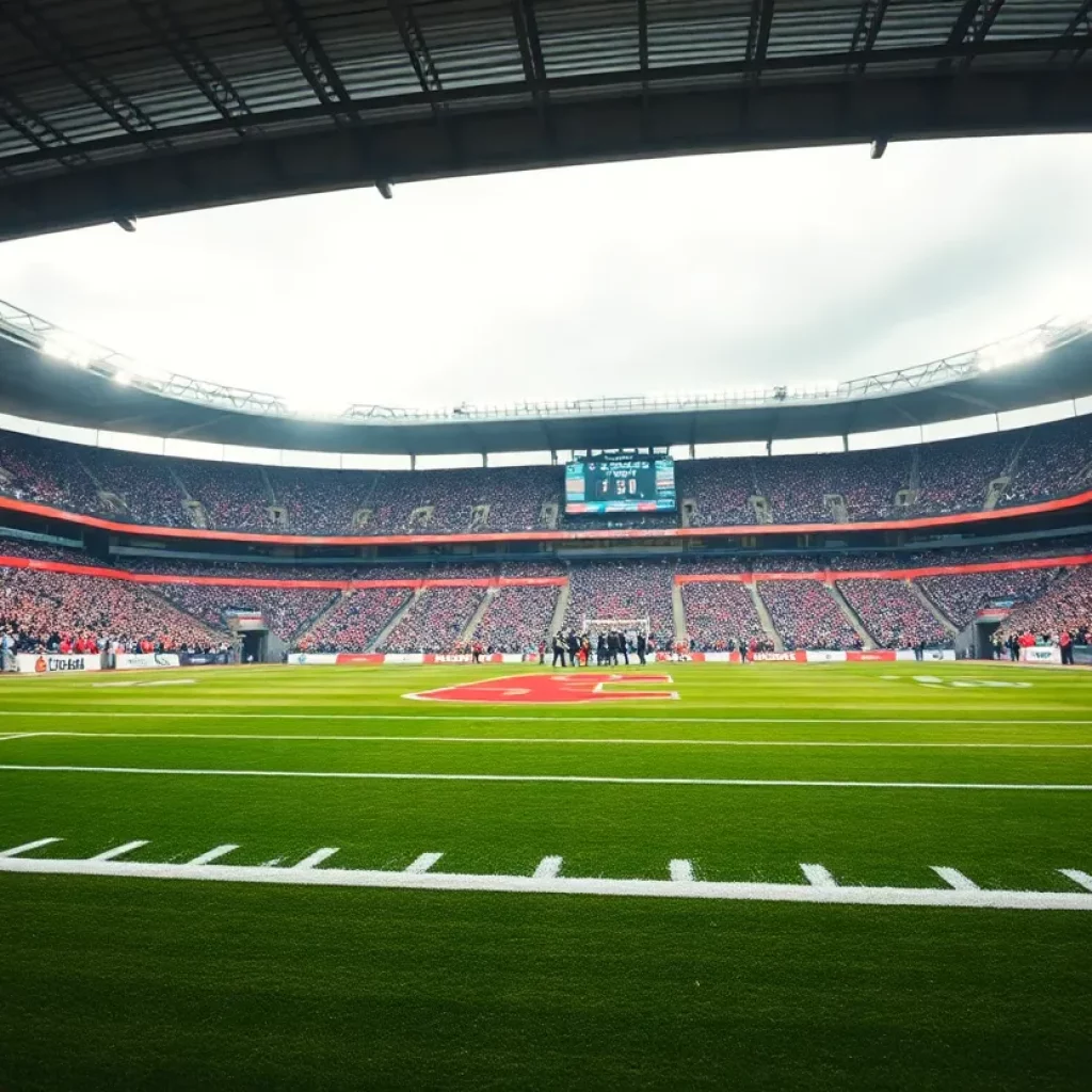 Stadium field showcasing community values