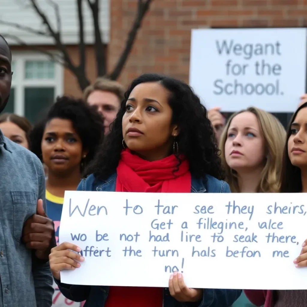 Community gathering in reaction to serious allegations against a local coach