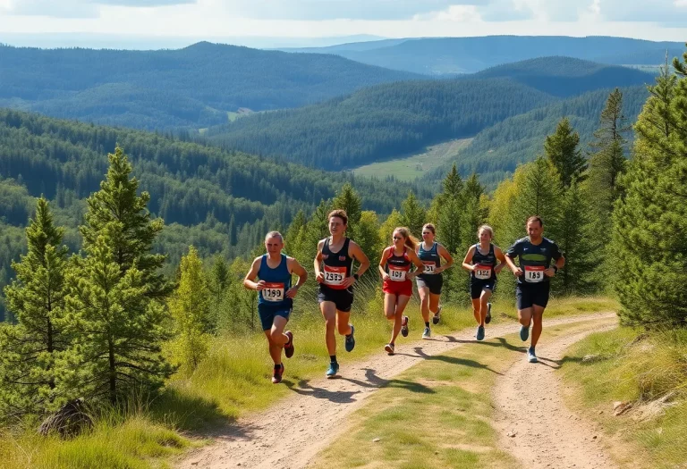 Del Oro High School cross country team training in nature