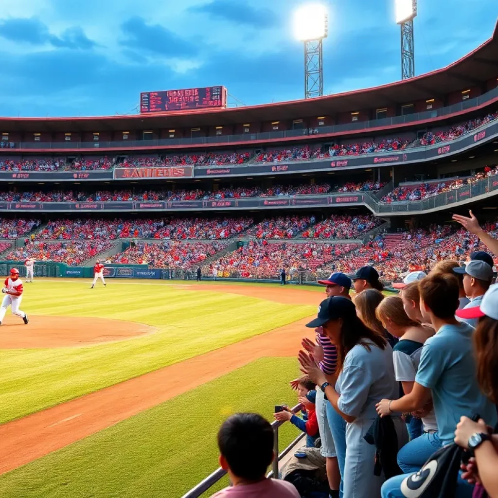 DeSales High School baseball team competing in a match